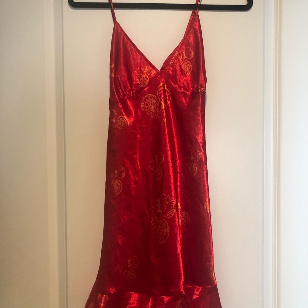 Sexy Lingerie red satiny nighty outfit